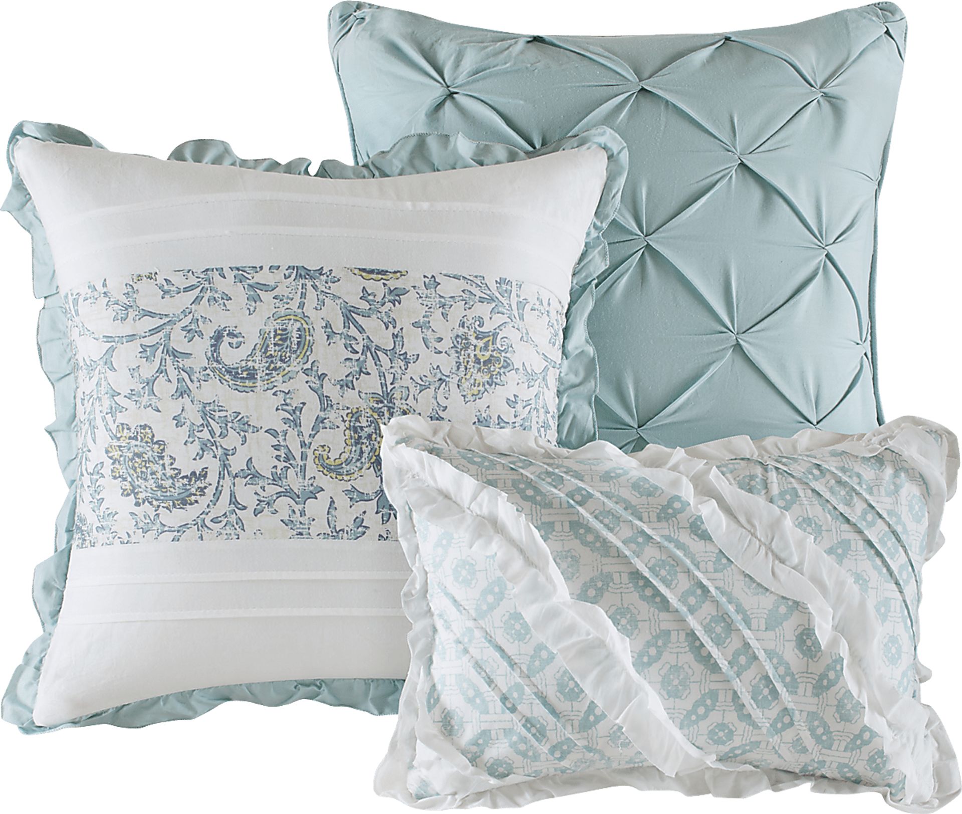 Manasses Blue 9 Pc King Duvet Set - Image 3