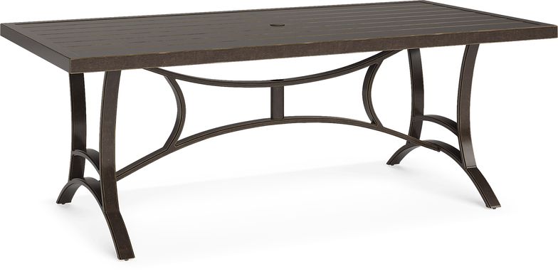Manchester Hill Antique Bronze 79 in. Rectangle Outdoor Dining Table