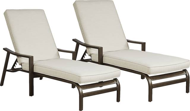 Manchester Hill Antique Bronze Outdoor Chaises, Set of 2 - Thumbnail - Image 1