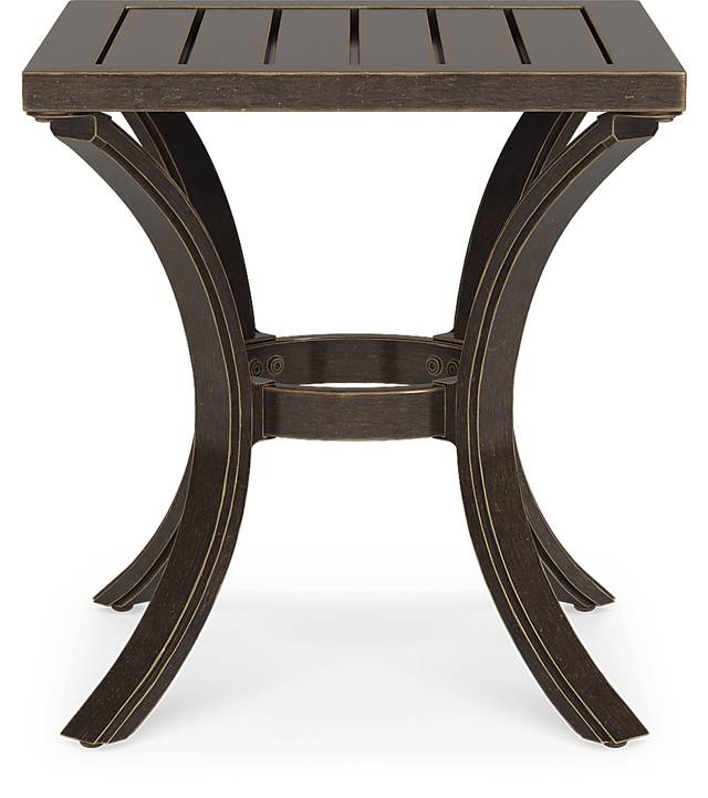 Manchester Hill Antique Bronze Outdoor End Table - Thumbnail - Image 2