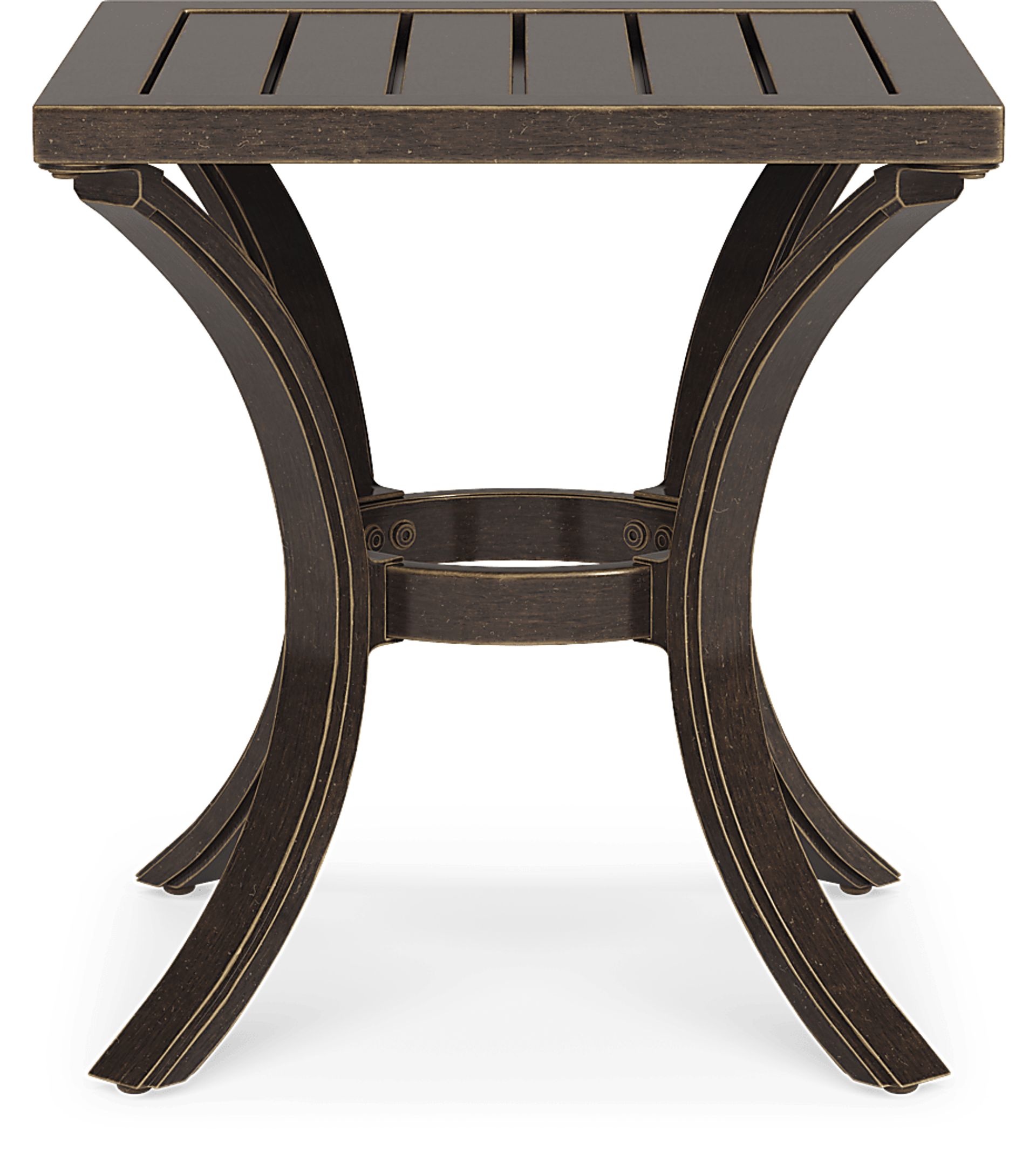 Manchester Hill Antique Bronze Outdoor End Table - Image 2