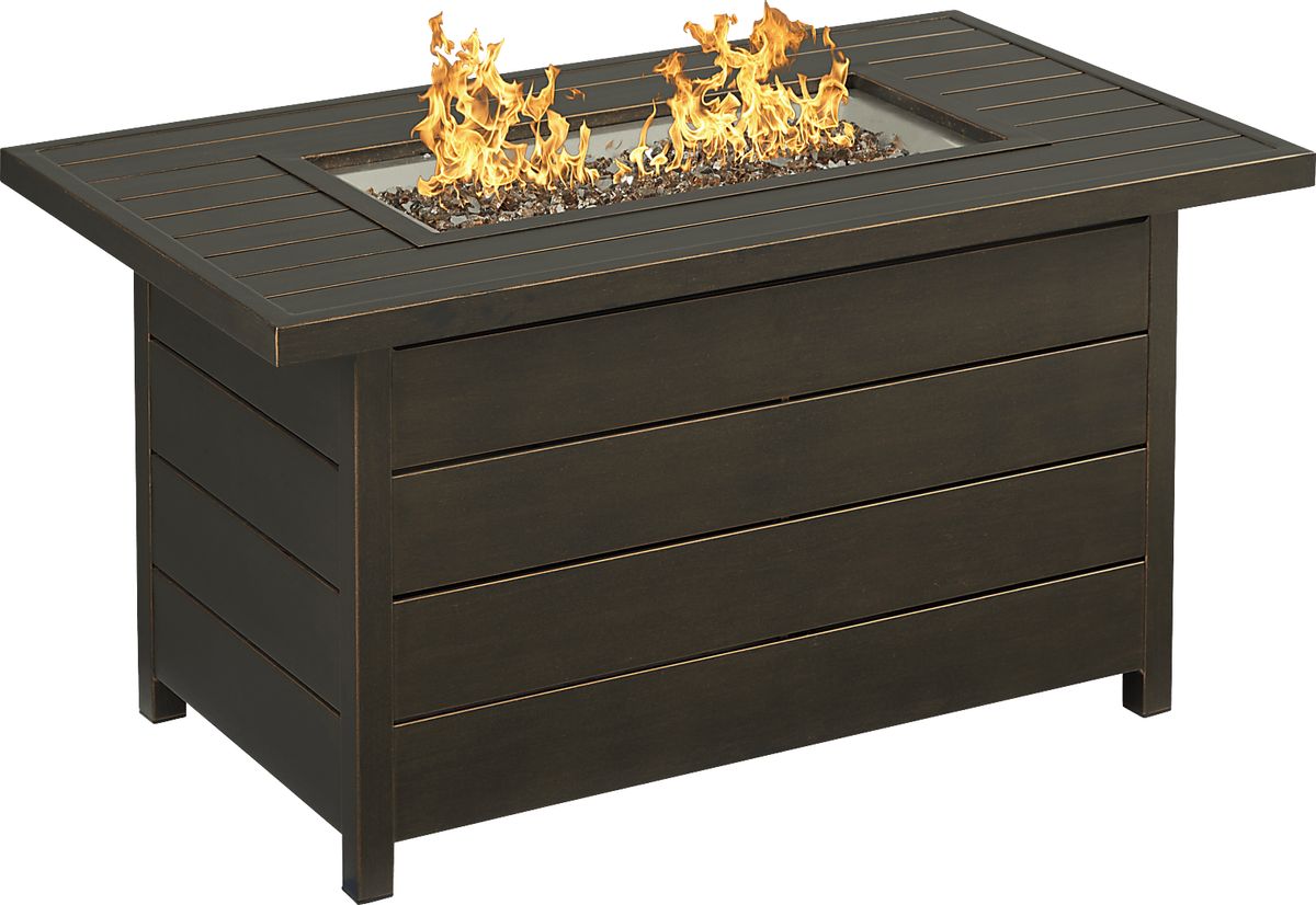Manchester Hill Bronze Metal Aluminum Outdoor Fire Pit | Rooms to Go