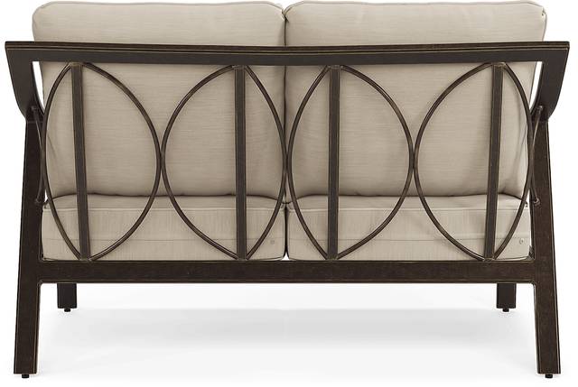 Manchester Hill Antique Bronze Outdoor Loveseat - Thumbnail - Image 2