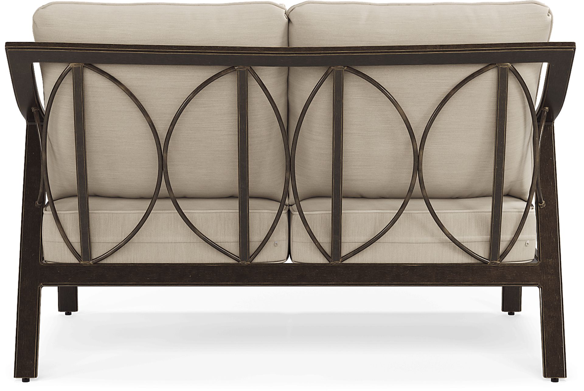 Manchester Hill Antique Bronze Outdoor Loveseat - Image 2