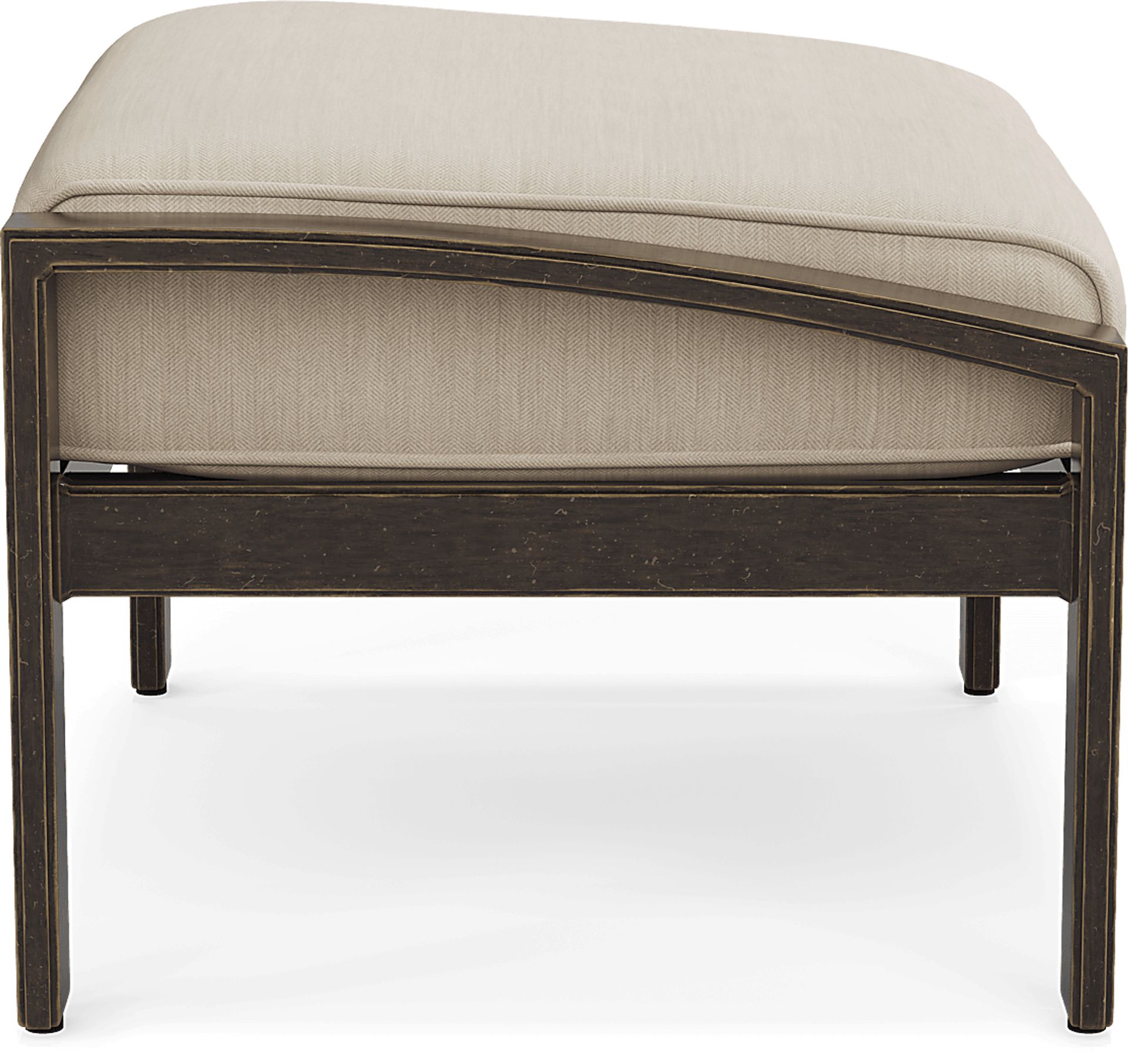 Manchester Hill Antique Bronze Outdoor Ottoman - Image 3