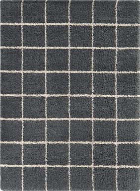 Kids Slatecheck Charcoal 7'10 x 10' Rug