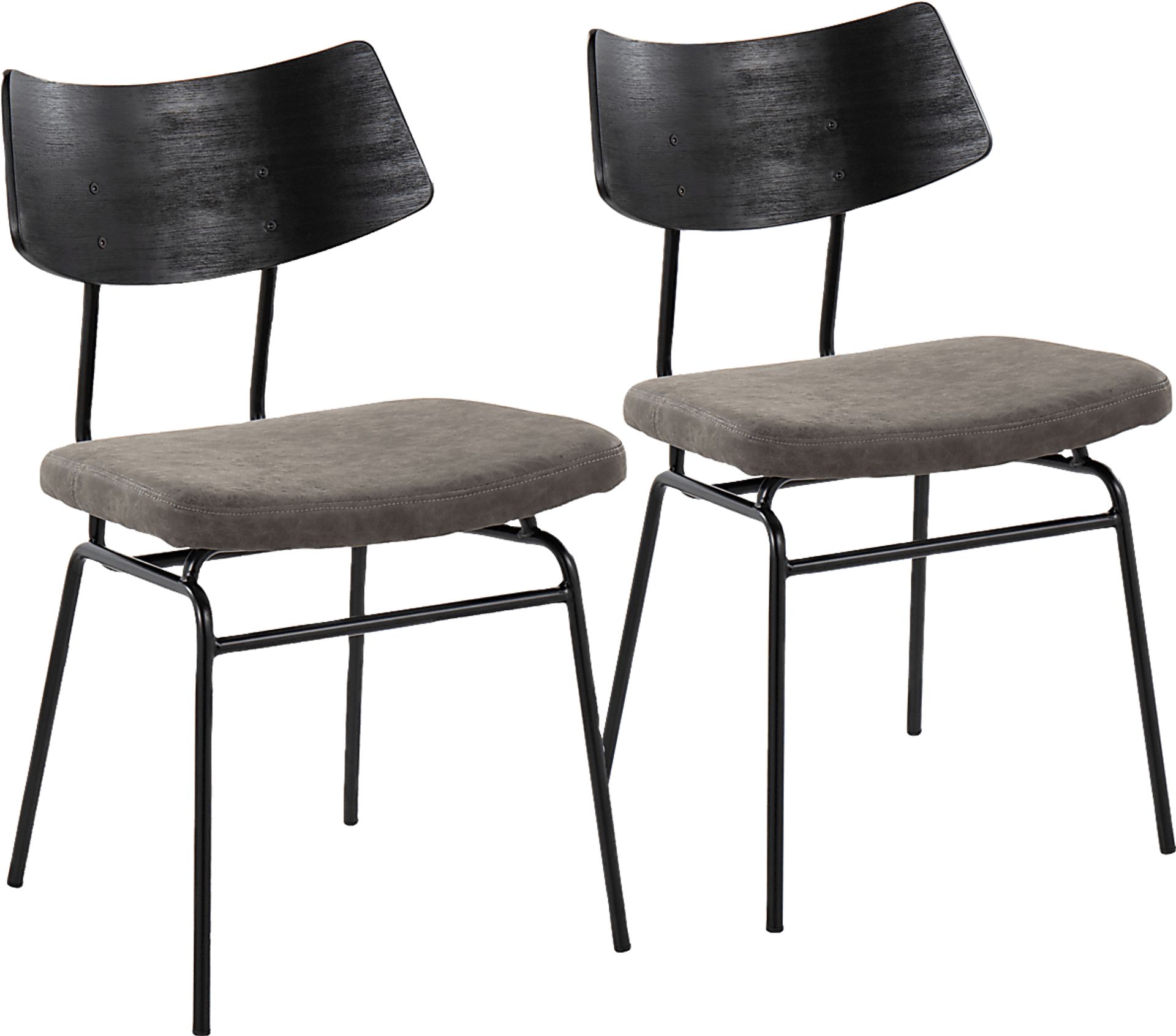 Mandigo Dark Gray Side Chair Set of 2 - Image 1
