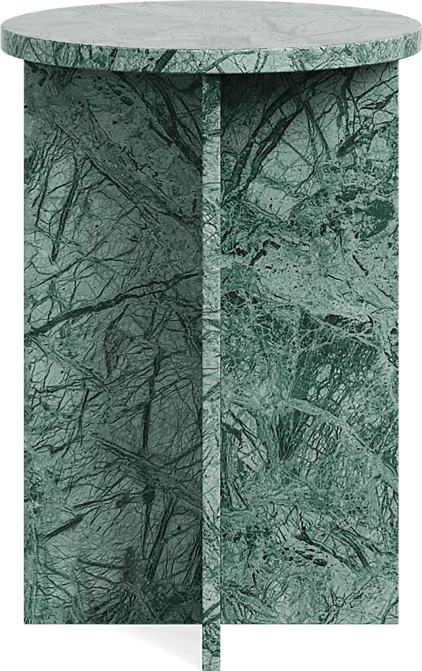 Mandine Green Marble Accent Table