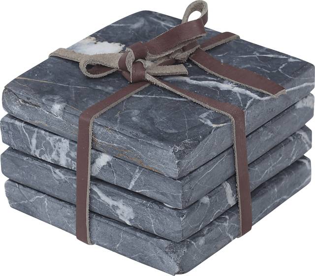 Mandover Black Coaster, Set of 4 - Thumbnail - Image 1