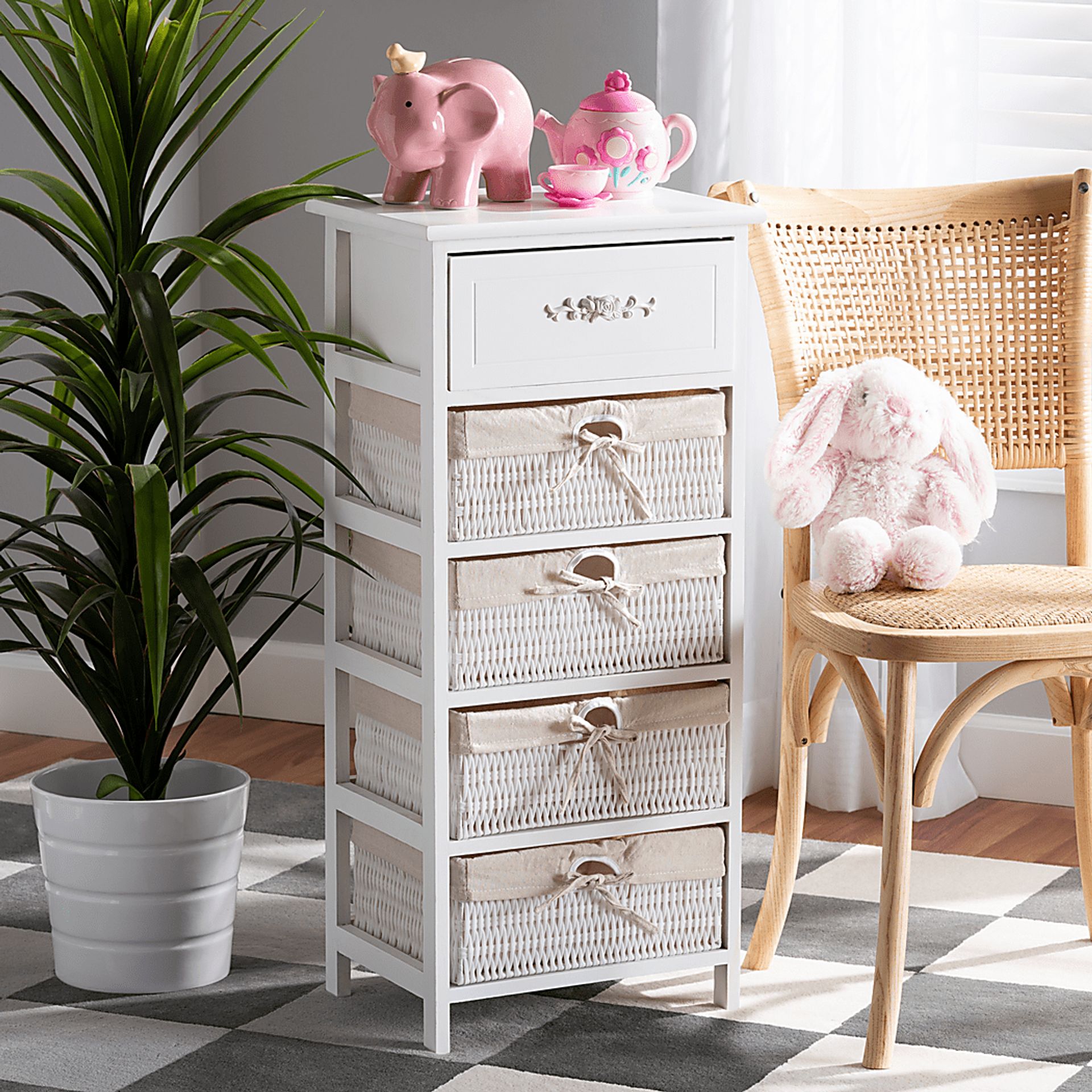 Manela White Small Accent Cabinet - Image 7