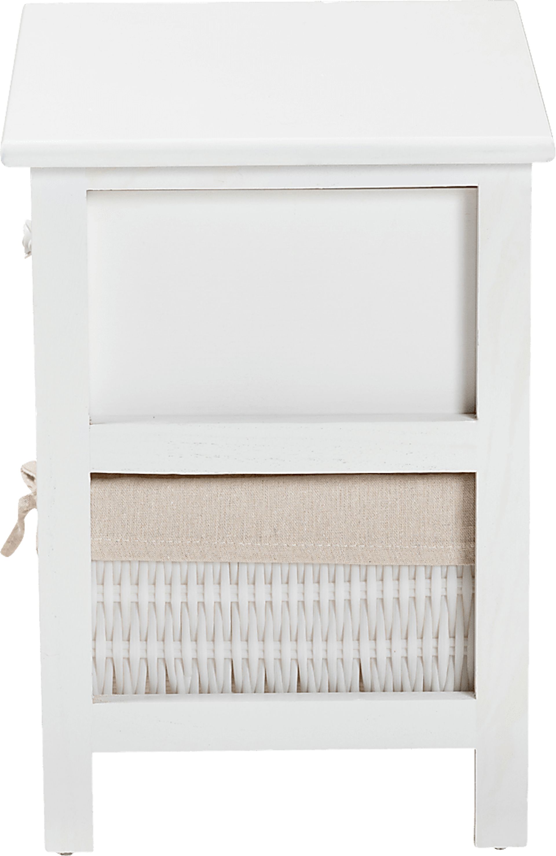 Manela White Small Nightstand - Image 4