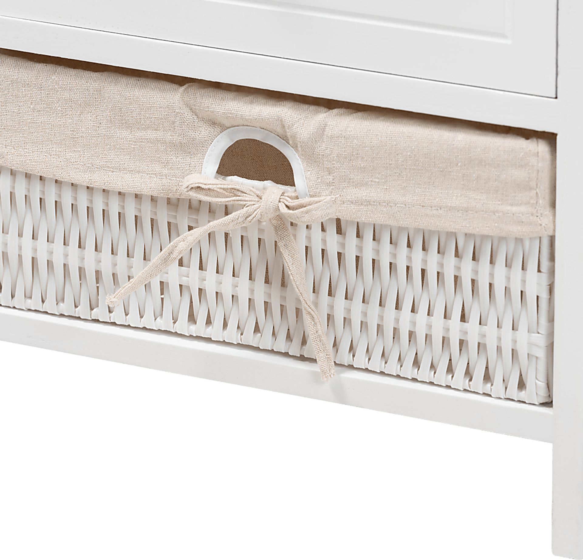 Manela White Small Nightstand - Image 6