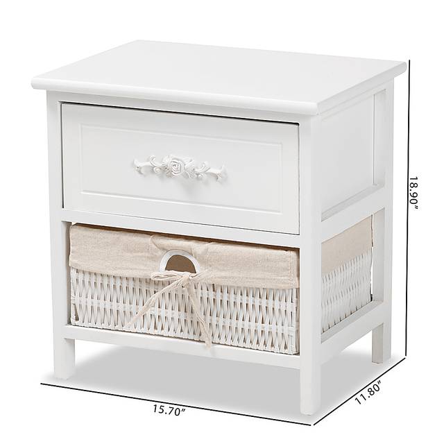 Manela White Small Nightstand - Thumbnail - Image 8