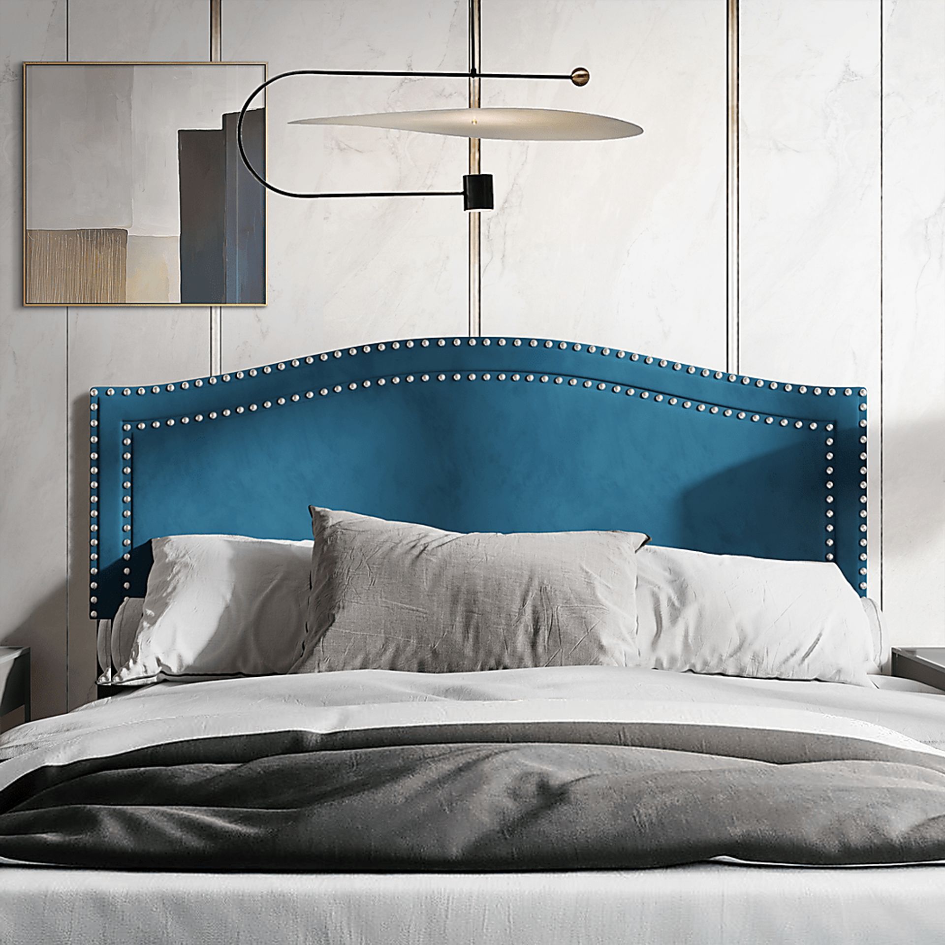 Maness Blue King Headboard - Image 2