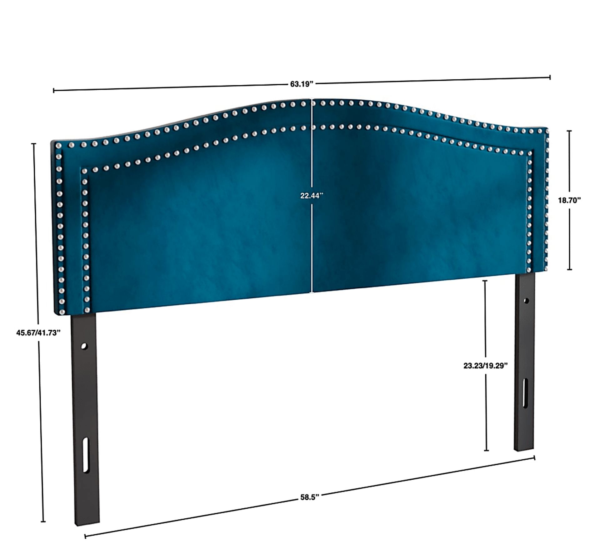 Maness Blue Queen Headboard - Image 4