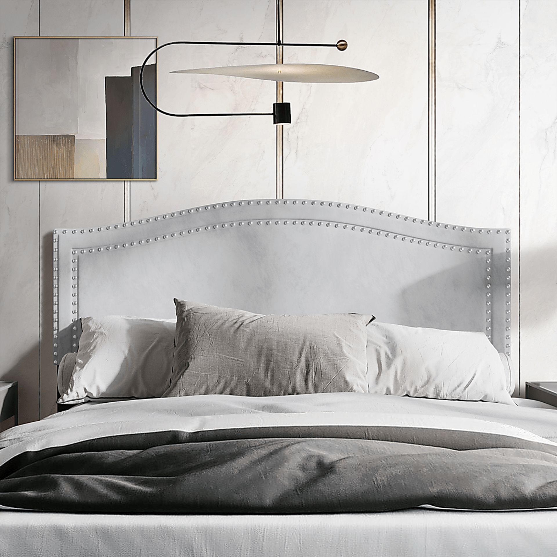 Maness Gray Full Headboard - Image 2