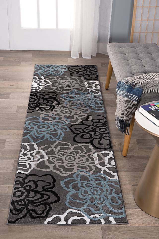 Mangal Dark Gray 2' x 7'2 Runner Rug - Thumbnail - Image 3
