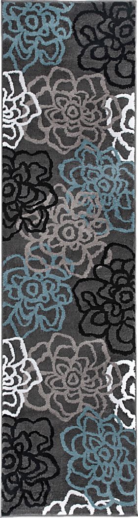 Mangal Dark Gray 2' x 7'2 Runner Rug