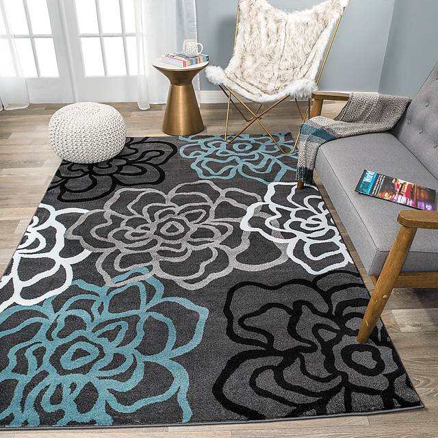 Mangal Dark Gray 5'3 x 7'3 Rug - Thumbnail - Image 4
