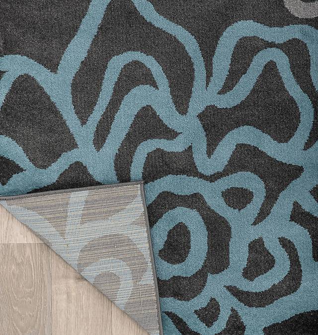 Mangal Dark Gray 6'6 x 9' Rug - Thumbnail - Image 2