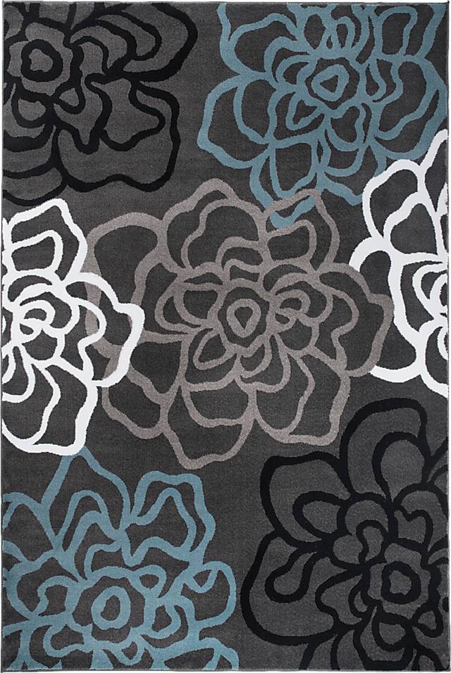 Mangal Dark Gray 6'6 x 9' Rug - Thumbnail - Image 1