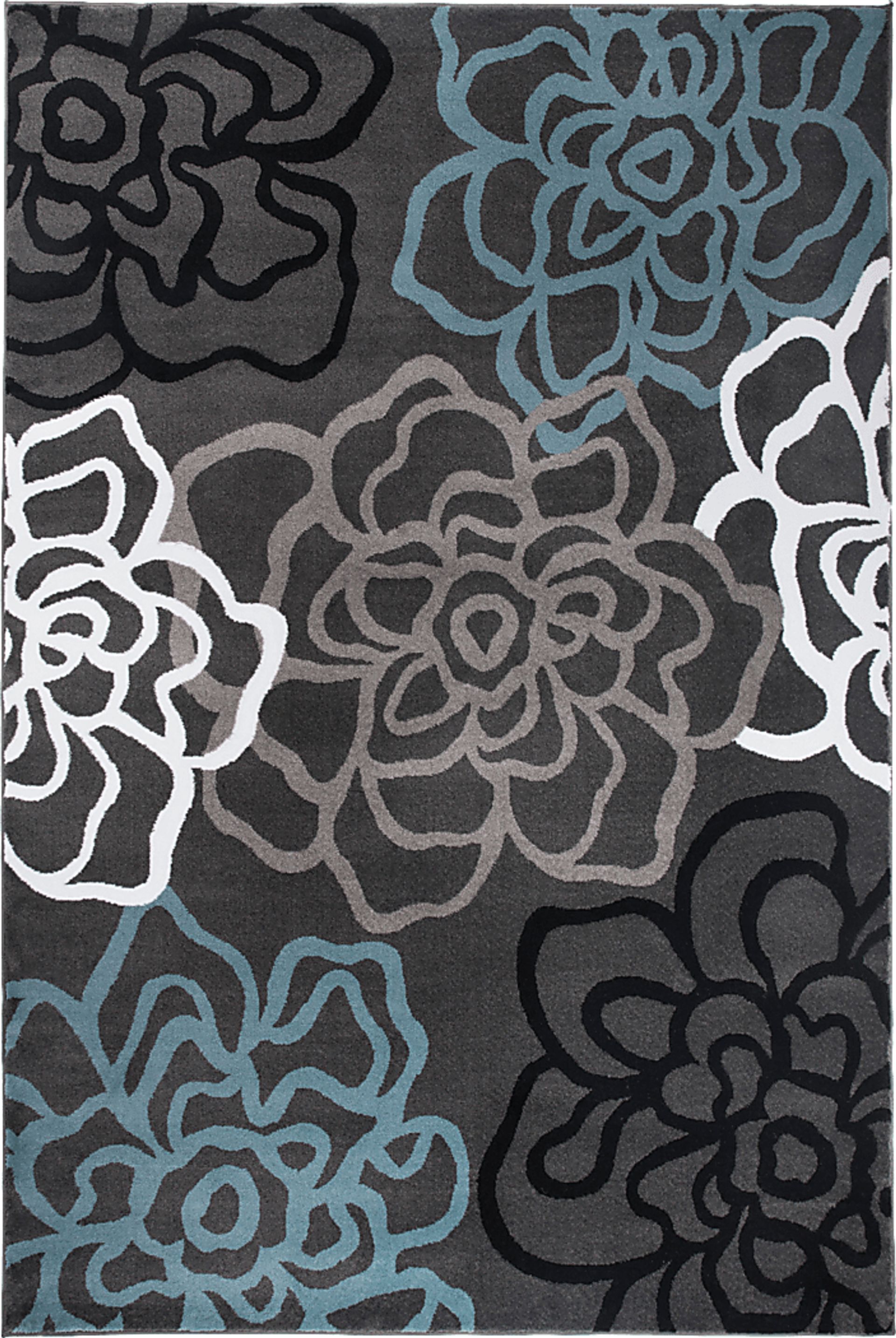 Mangal Dark Gray 6'6 x 9' Rug - Image 1