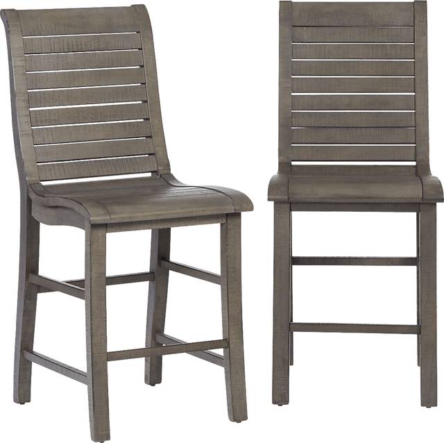 Mangels Gray Counter Height Stool, Set of 2 - Thumbnail - Image 1