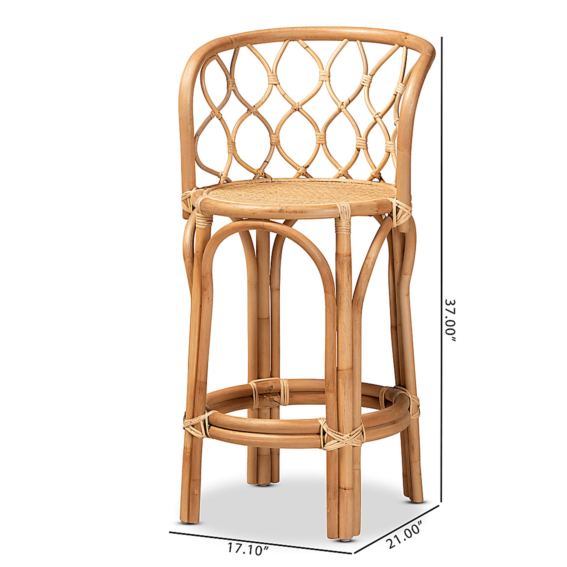 Mangin Brown Counter Height Stool - Image 8