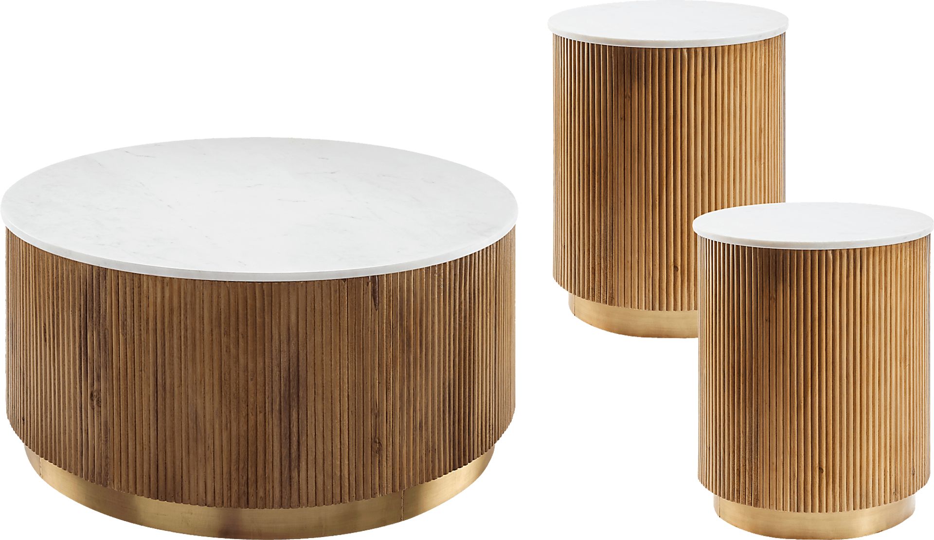 Mango Bay Brown 3 Pc Table Set - Image 1