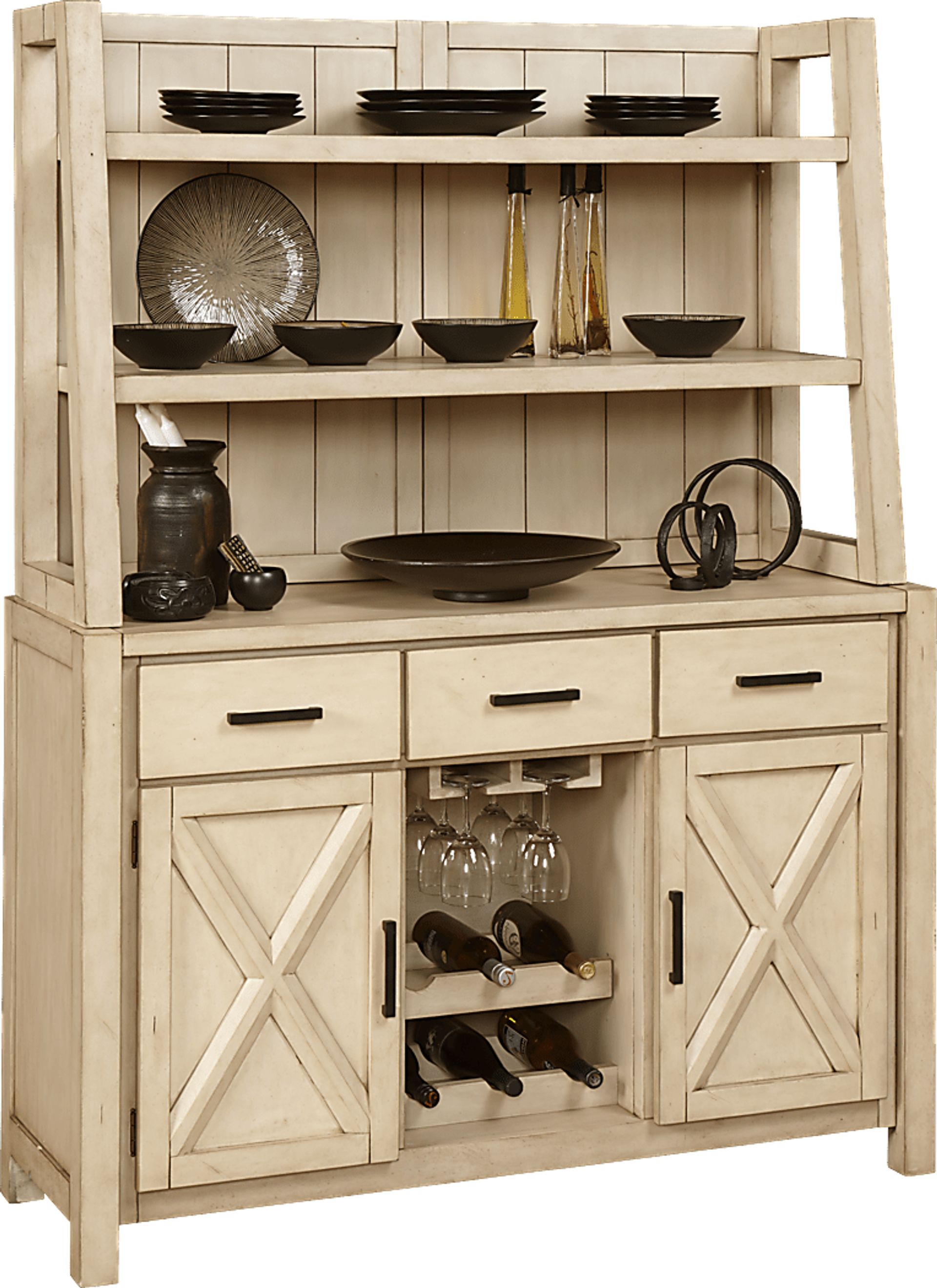 Mango Bisque 2 Pc China Cabinet - Image 2