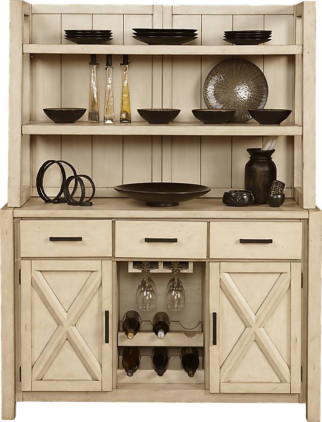 Mango Bisque 2 Pc China Cabinet - Thumbnail - Image 1