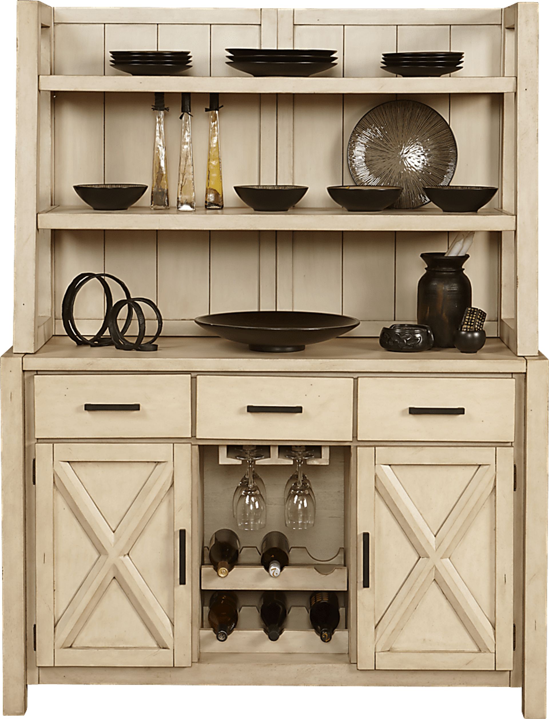 Mango Bisque 2 Pc China Cabinet - Image 1