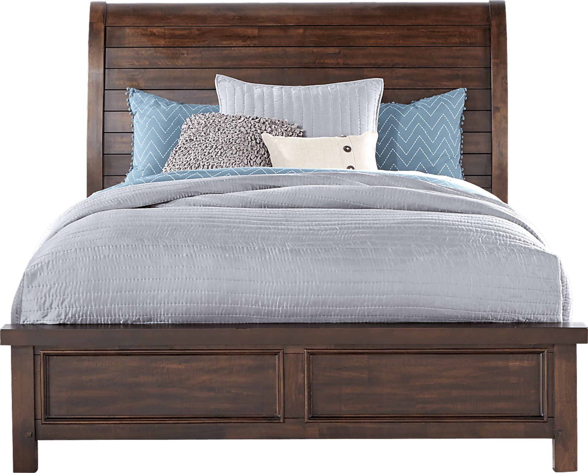 Mango Burnished Walnut 3 Pc King Sleigh Bed - Image 1