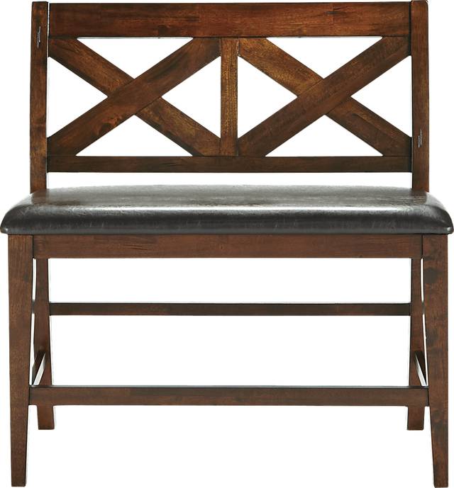Mango Burnished Walnut Counter Height Bench - Thumbnail - Image 2