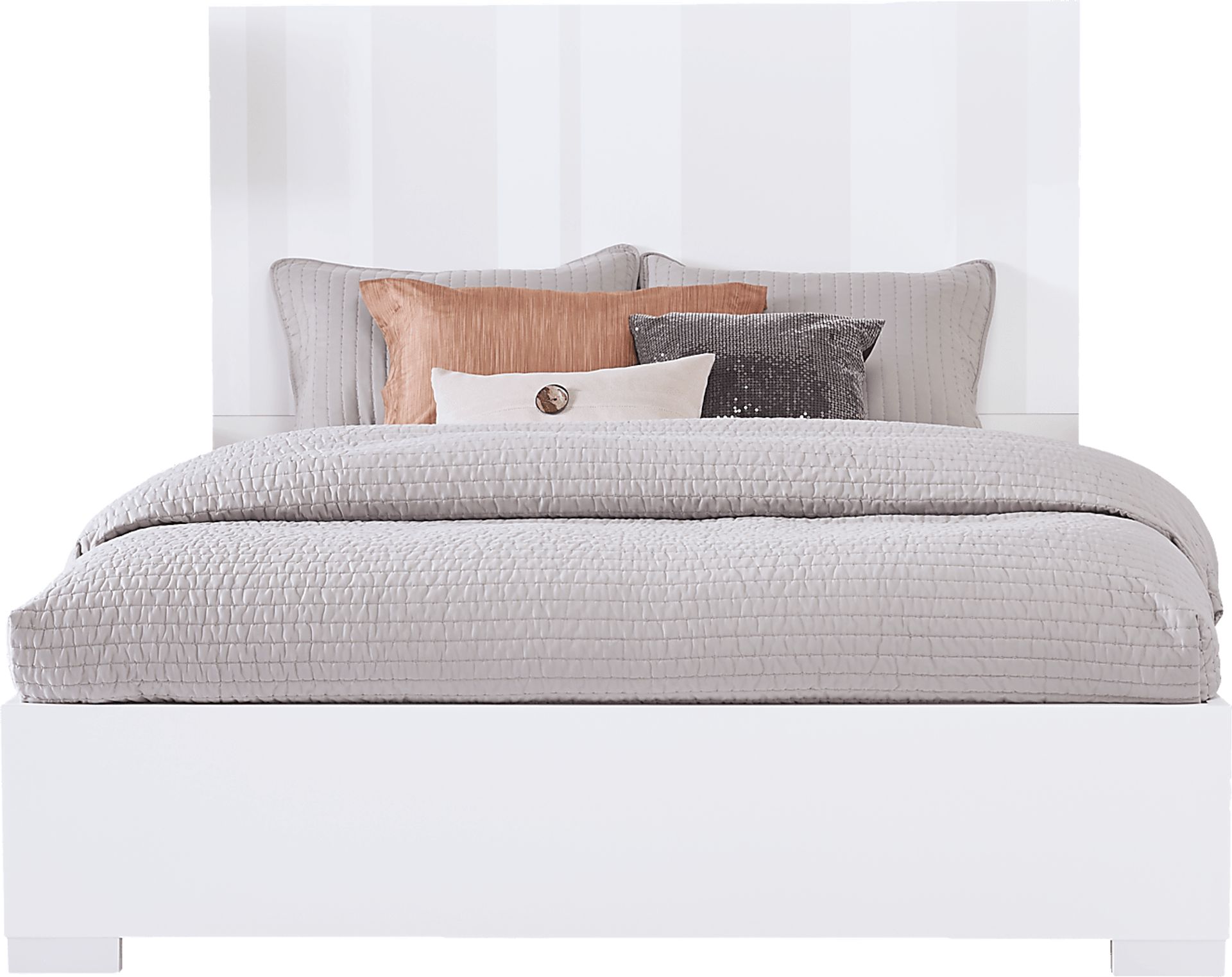 Manhattan Avenue White 3 Pc King Panel Bed - Image 1