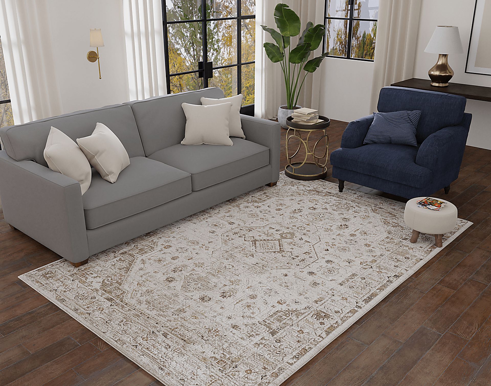 Maninola Ivory 5'3 x 7'10 Rug - Image 2