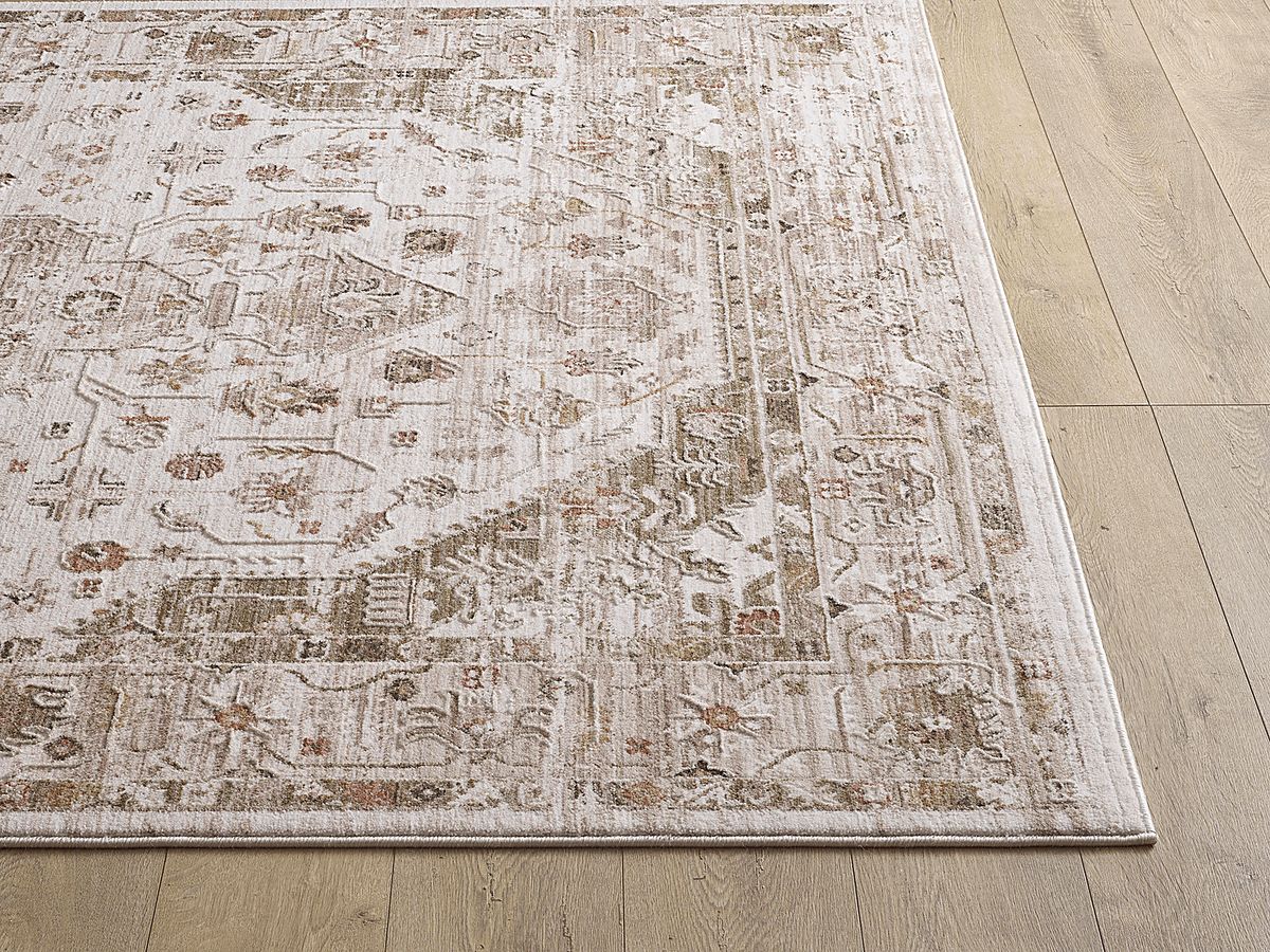 Maninola Green,Ivory Beige,Green Rugs | Rooms to Go