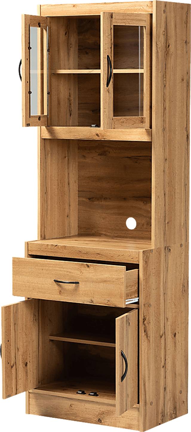 Mannheim Brown Accent Cabinet with Hutch - Thumbnail - Image 4