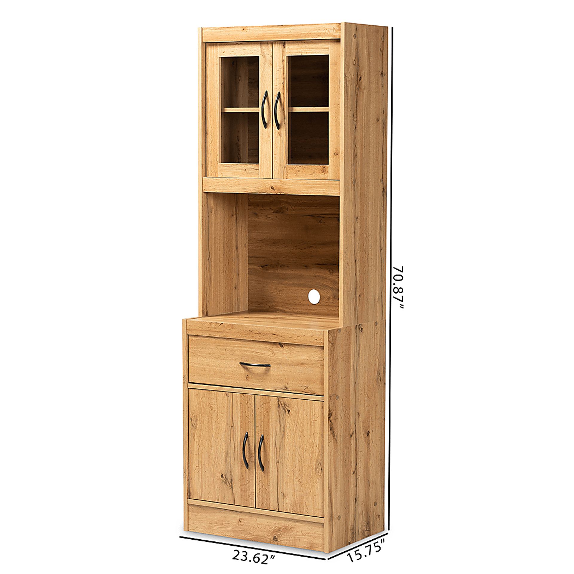 Mannheim Brown Accent Cabinet with Hutch - Image 7