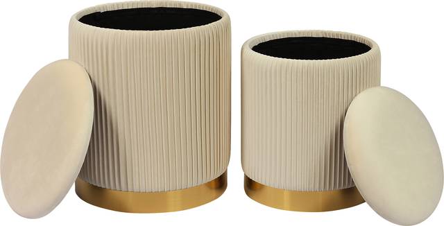 Mannix Cream Storage Ottoman, Set of 2 - Thumbnail - Image 3