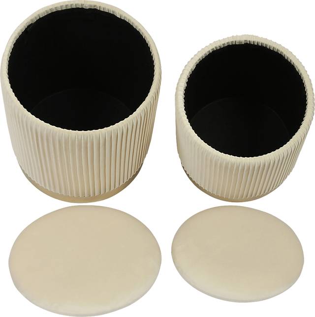 Mannix Cream Storage Ottoman, Set of 2 - Thumbnail - Image 5