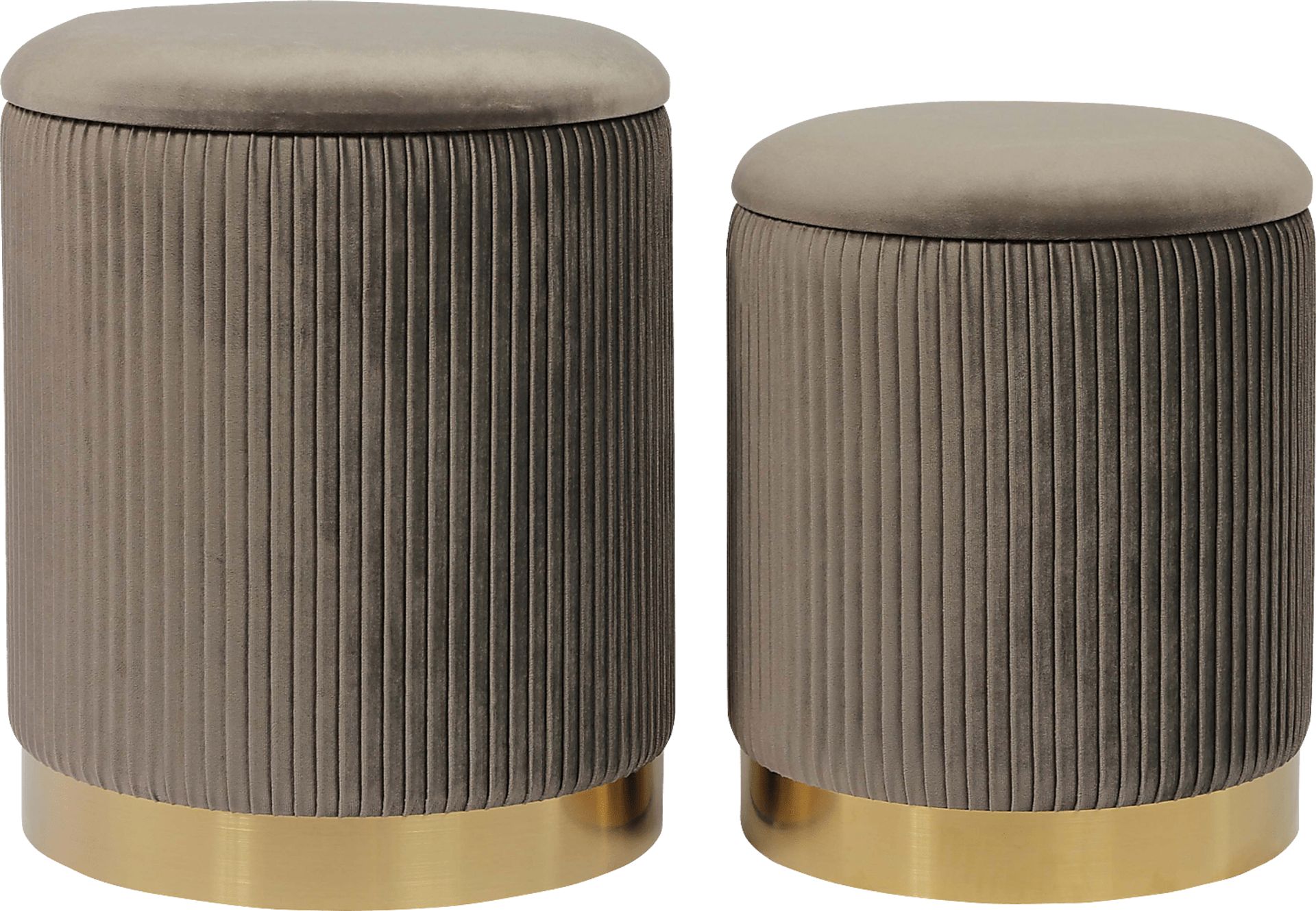 Mannix Gray Storage Ottoman, Set of 2 - Image 4