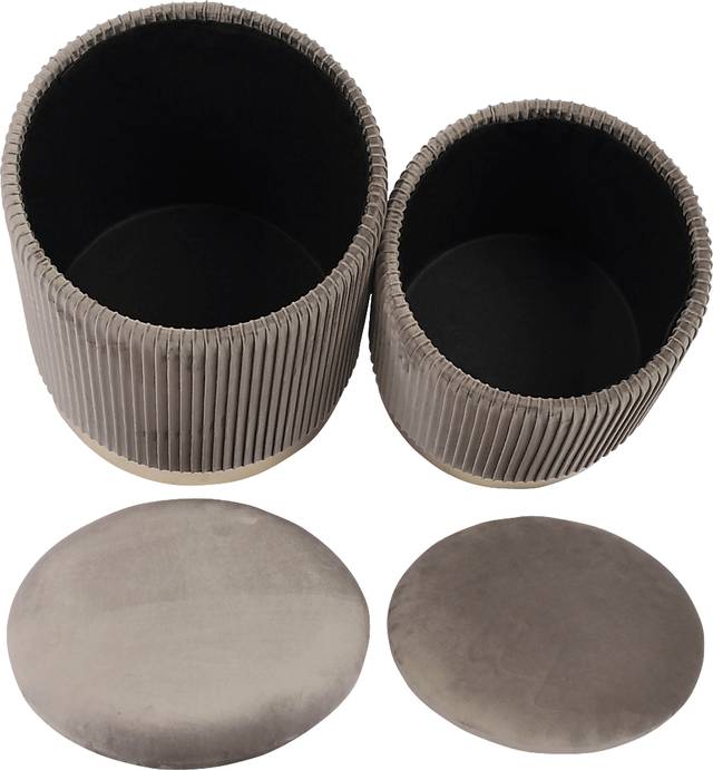 Mannix Gray Storage Ottoman, Set of 2 - Thumbnail - Image 5