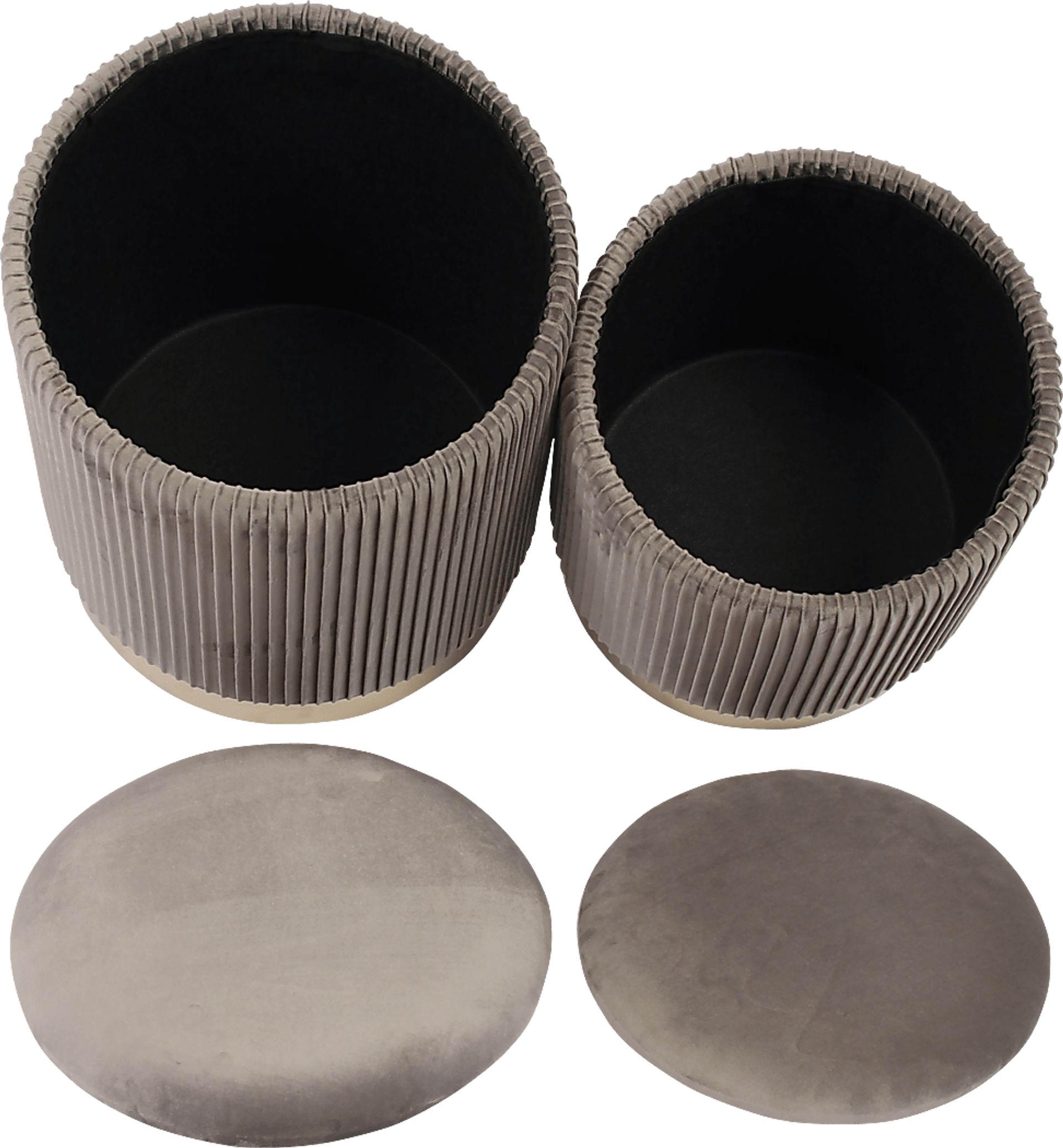 Mannix Gray Storage Ottoman, Set of 2 - Image 5