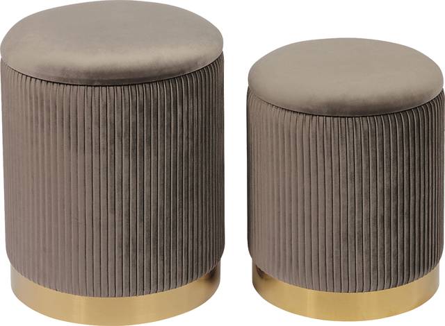 Mannix Gray Storage Ottoman, Set of 2 - Thumbnail - Image 1