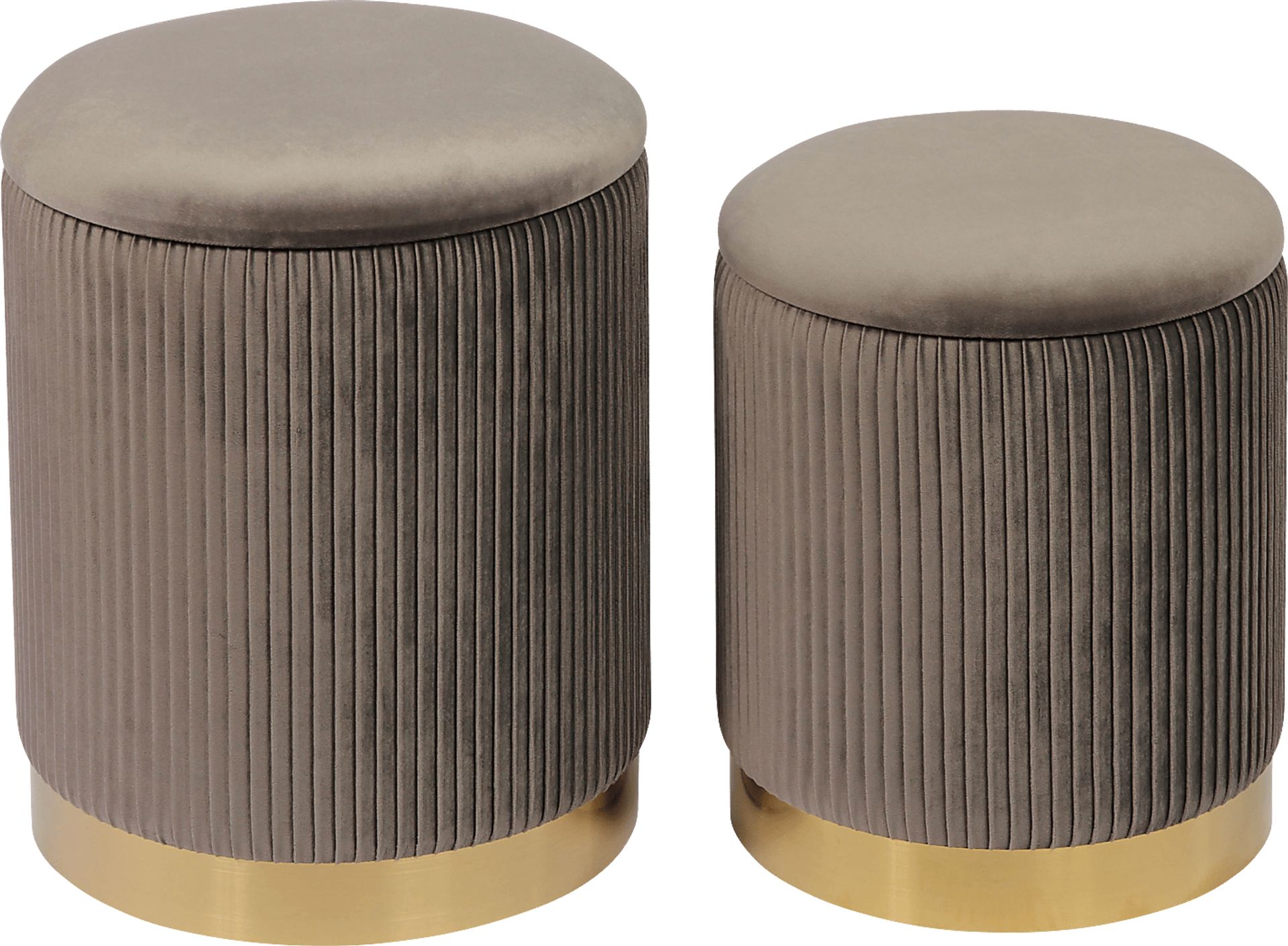 Mannix Gray Storage Ottoman, Set of 2 - Image 1