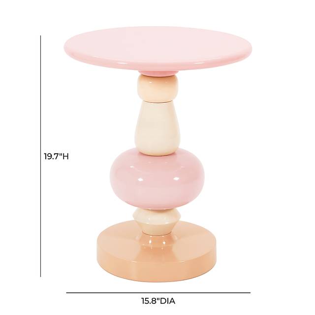 Manomet Pink and Orange End Table - Thumbnail - Image 6