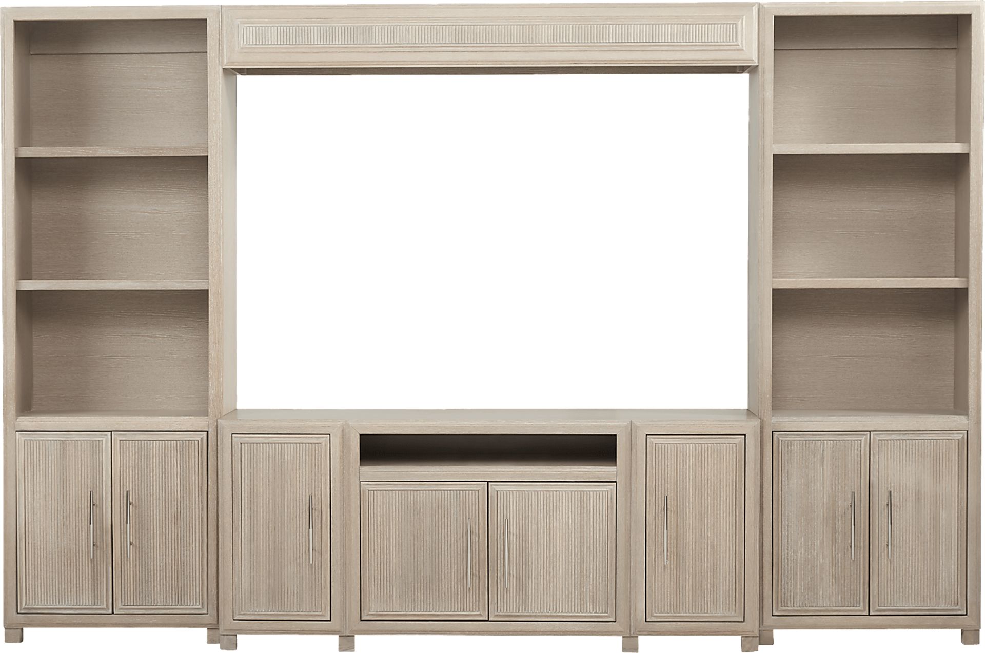 Manor Bridge Taupe 4 Pc Wall Unit with 66 in. Console - Image 2