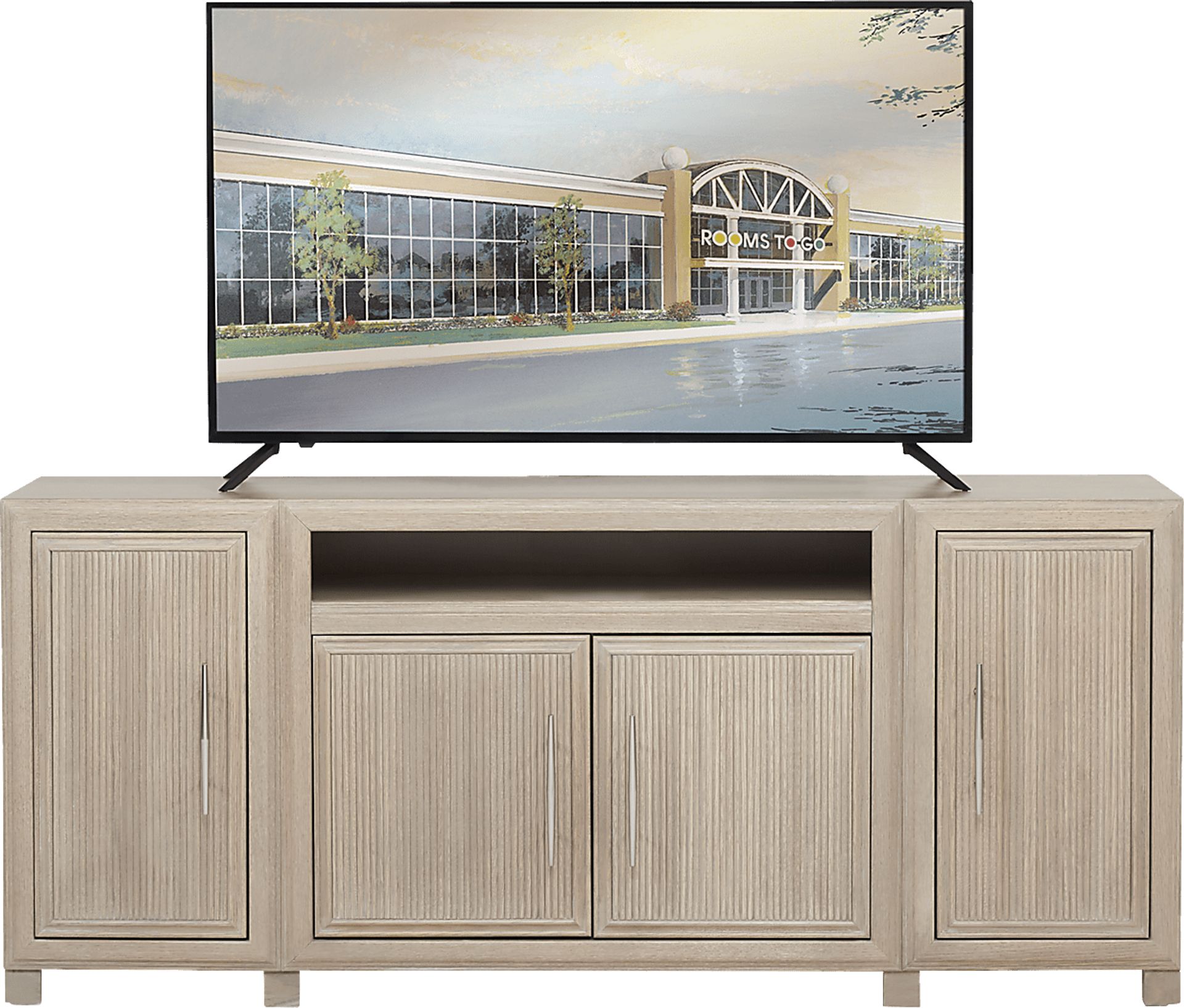 Manor Bridge Taupe 66 in. Console - Image 1