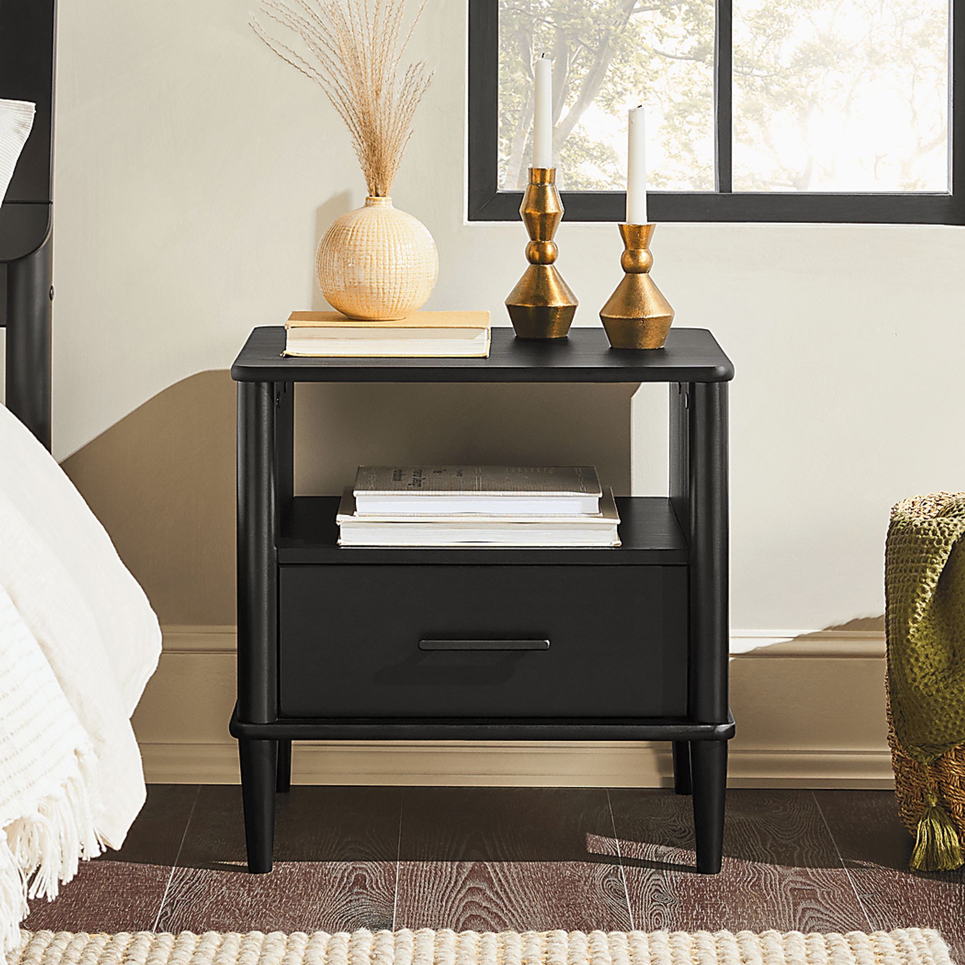 Manorhaven Black Nightstand - Image 3